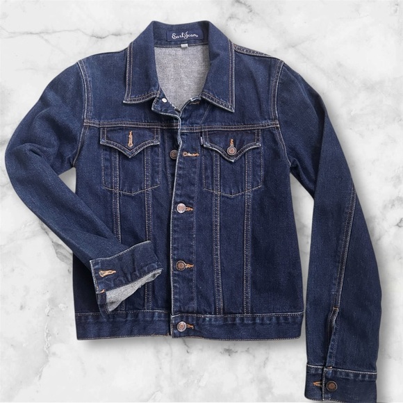 Earl Jean dark wash denim jacket sz S nwot, 015 - Picture 3 of 4